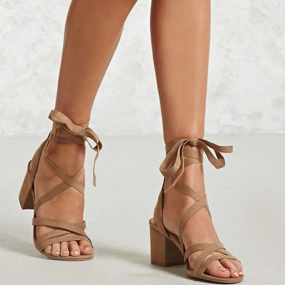 Forever 21 suede lace sandals